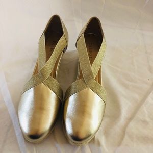 Talbots Gold Espadrilles